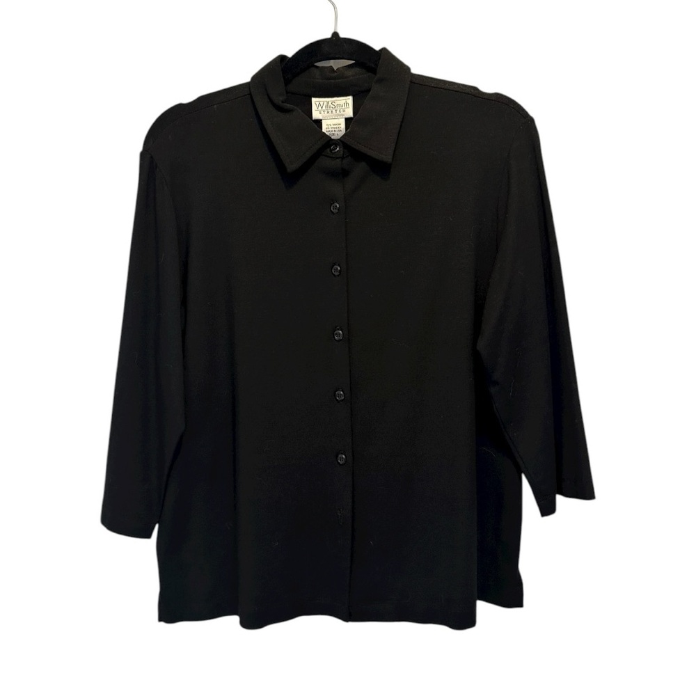 Willi Smith Button Down Shirt Black Size Large